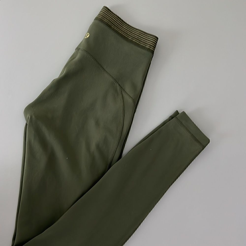 Lululemon Principal Dancer Golden Lining Tight *28" Size 4 - Picture 9 of 13